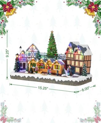 15.25" Christmas Oversized Resin Lighted Village