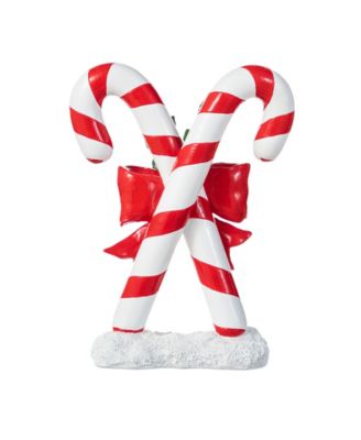 10" Resin Christmas Candy Cane Figurine
