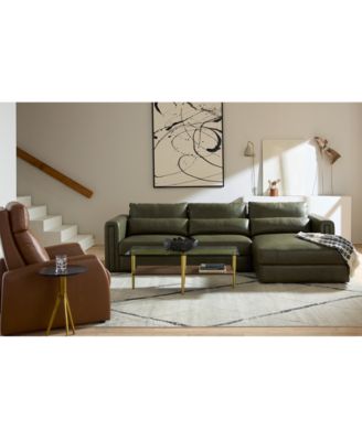 Touville Leather Push Back Recliner, Exclusively at Macy's