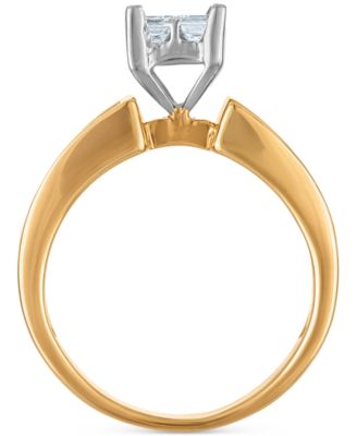 Diamond Princess Quad Bridal Set (1-1/10 ct. t.w.) in 14k Two-Tone Gold