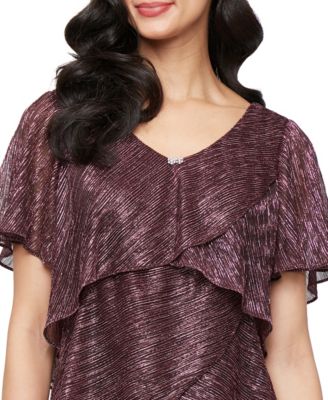 Tiered Shimmer Shift Dress