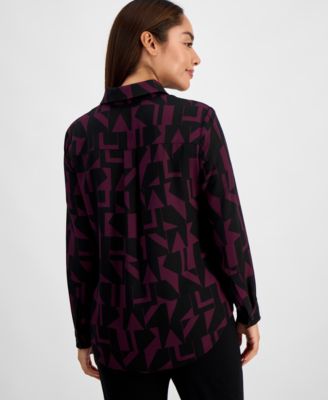 Petite Geo-Print Shirt