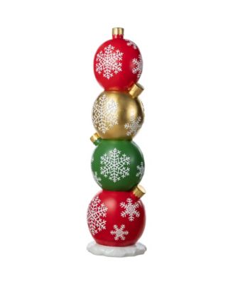 36.25" Resin Christmas Stacked Ornament Porch D&eacute;cor