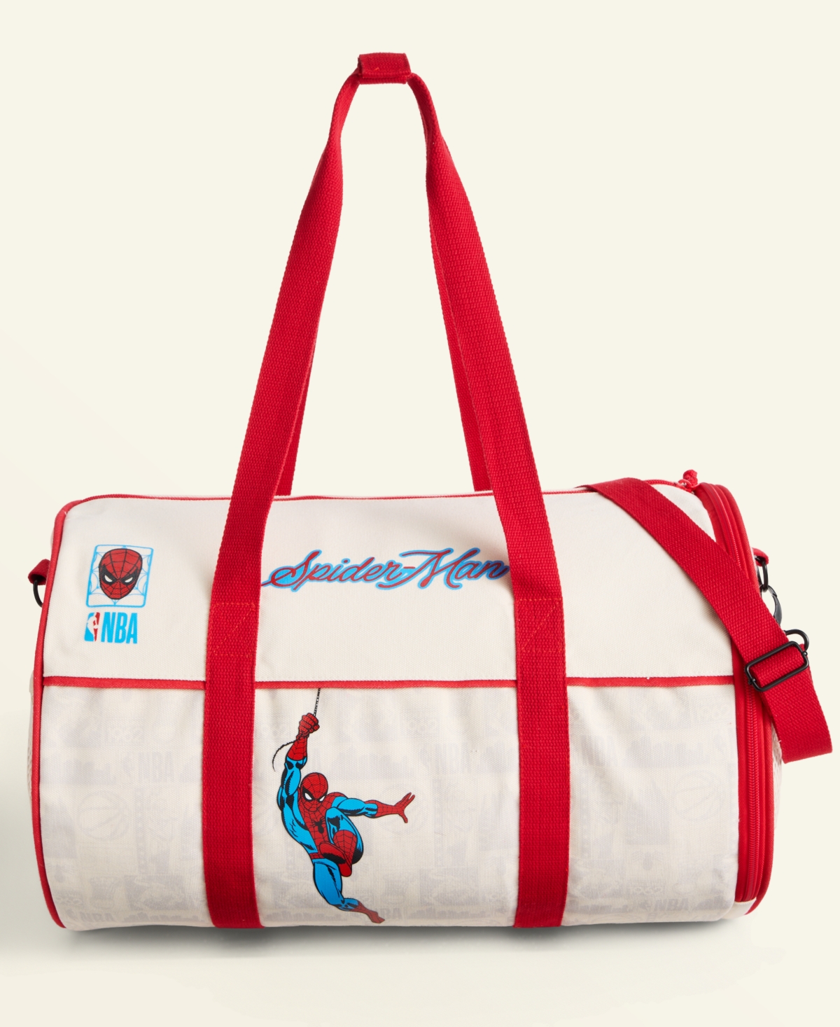 Macy's Marvel X Nba Spider-man Duffle Bag, Macy's Exclusive In Sand