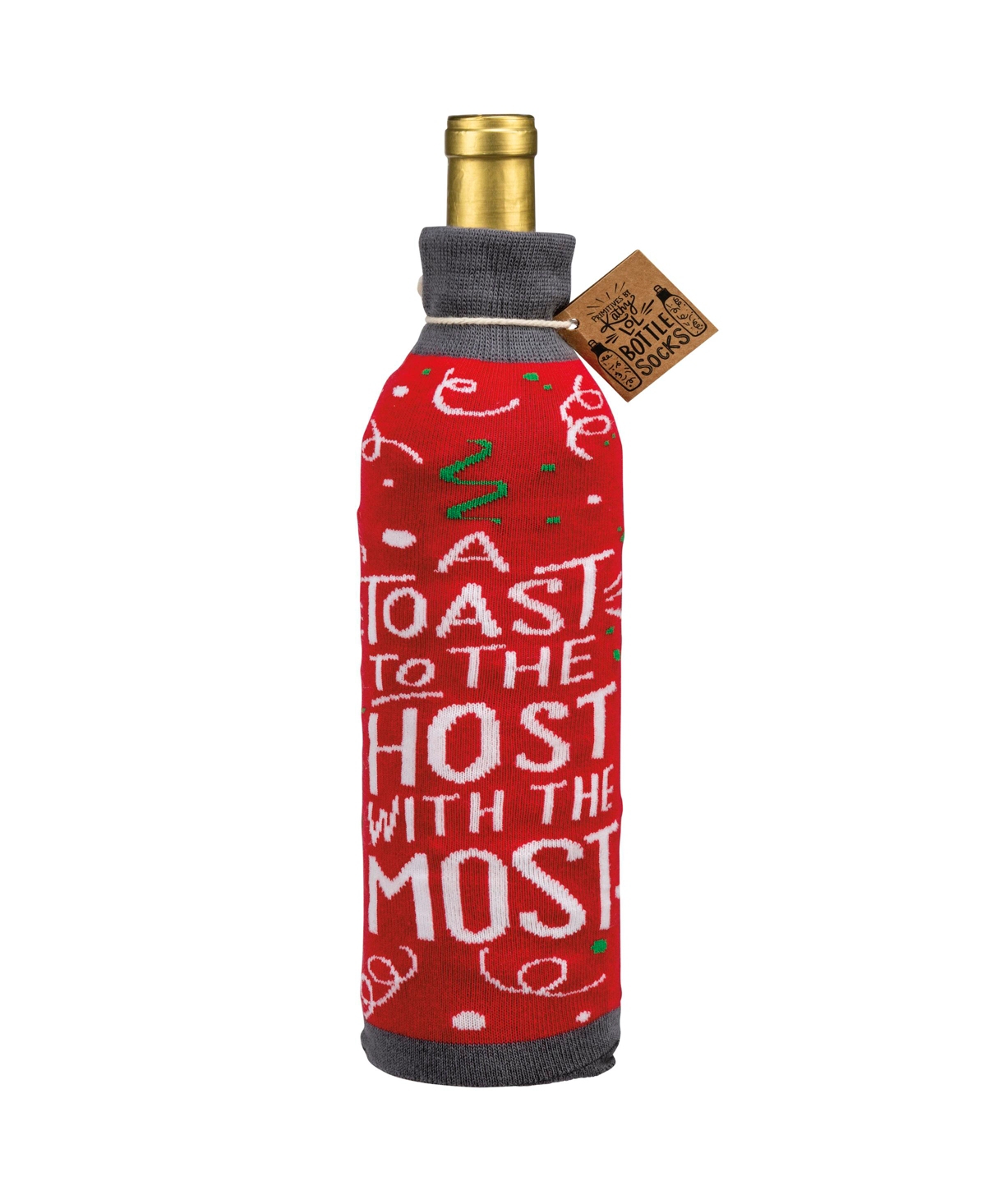 Primitives By Kathy A Toast To The Host With The Most Bottle Sock In Red
