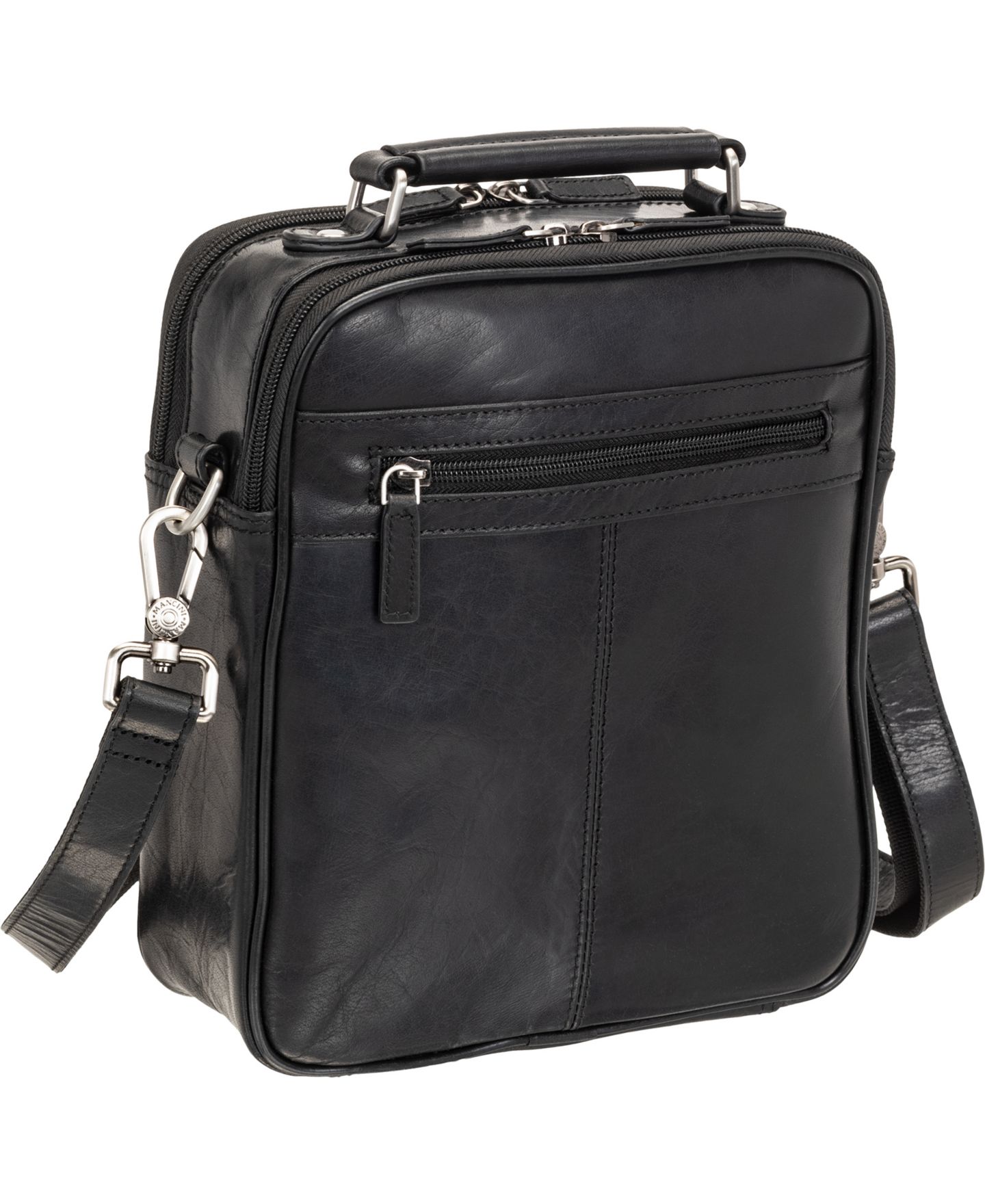 Мужская сумка Mancini Buffalo Double Compartment, цвет: Чёрный — фото 2
