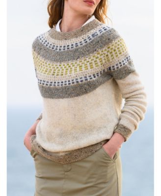 Women's Float Stitch Yoke Donegal Sweater