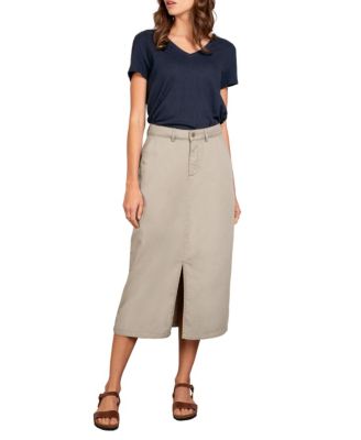 Women's Twill Midi Skirt
