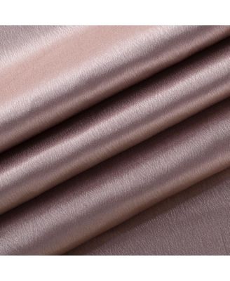 Basic Faux Silk Rod Pocket Shimmery Sheer Single Window Curtain Panel - 52 in. W x 84 in. L - Blush