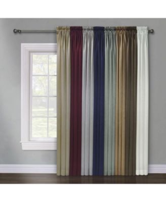 Basic Faux Silk Rod Pocket Shimmery Sheer Single Window Curtain Panel - 52 in. W x 84 in. L
