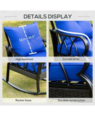 Rat Rock Chair with Ergonomic Design, Indoor&Outdoor Aluminum