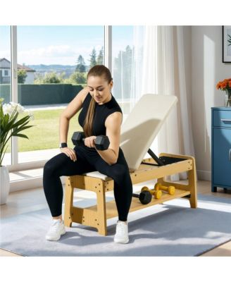 Adjustable Weight Bench with Rack for Weight Lifting,