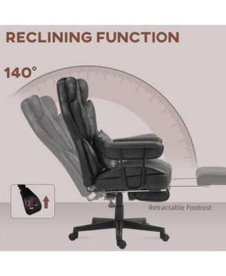 396lbs. Big and Tall Massage Office Chair with Footrest,