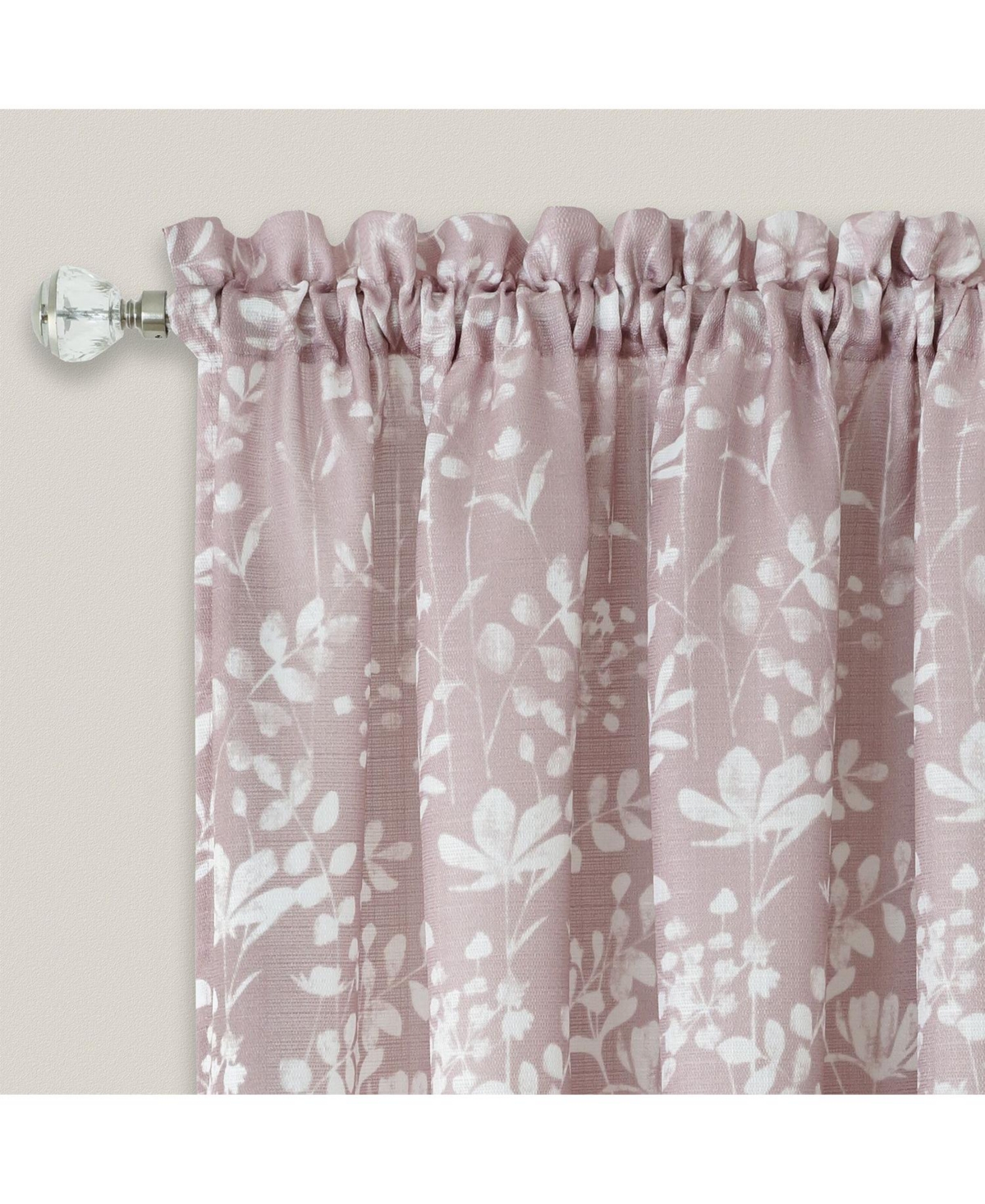 GoodGram Watercolor Lillies & Cherry Blossoms Floral Charlotte Pastel Semi Sheer Single Window Curtain Panel