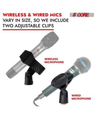 5Core Mic Stand Floor 2Pcs Adjustable Round Base Universal Metal Microphone Stands