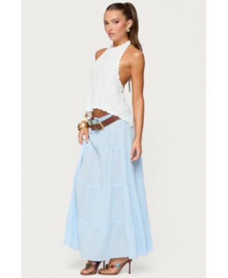 Women's Ivey Backless Crochet Halter Top