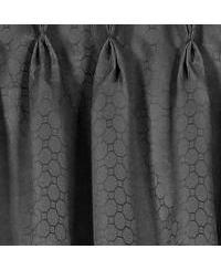 Complete 6 Piece Attached Custom Jacquard & Sheer Window Curtain Set - 84 in. Long - Ivory