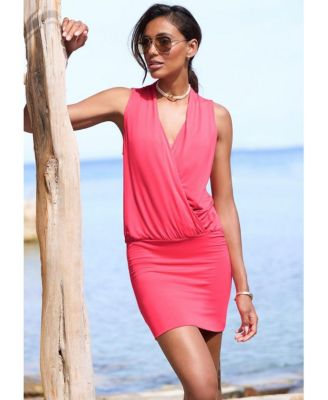 Women's Sleeveless Surplice Dress