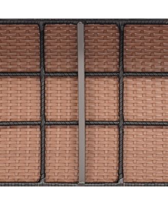 4-Piece Outdoor Wicker Sofa Set with Loveseat, 2 Chairs, and Coffee Table – Ideal for Patio or Garden