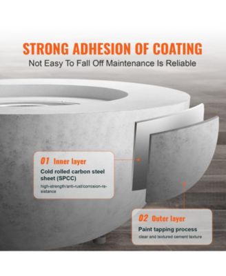 Concrete-Look Propane Fire Pit Table for Outdoor Patio – Gas-Powered Heating with Stylish Tabletop Design