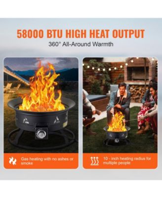 Portable Propane Gas Fire Pit for Outdoor Heating – Ideal for Camping, Backyard, and Patio Use