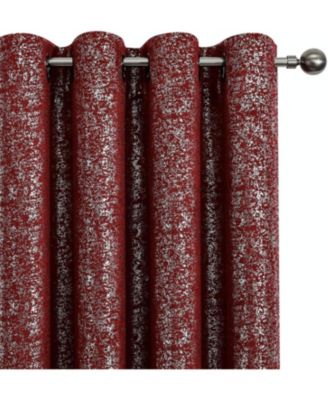 2 Piece Metallic Sparkle Thermal Grommet Blackout Curtain Panels