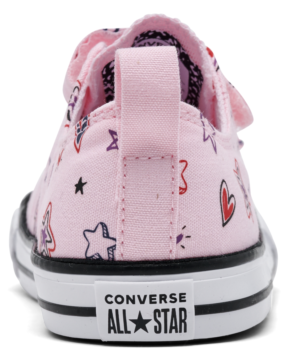 Converse Toddler Girls Chuck Taylor All Star Doodles 2v Stay-put Closure Strap Low Top Casual Sneakers From F In Pink