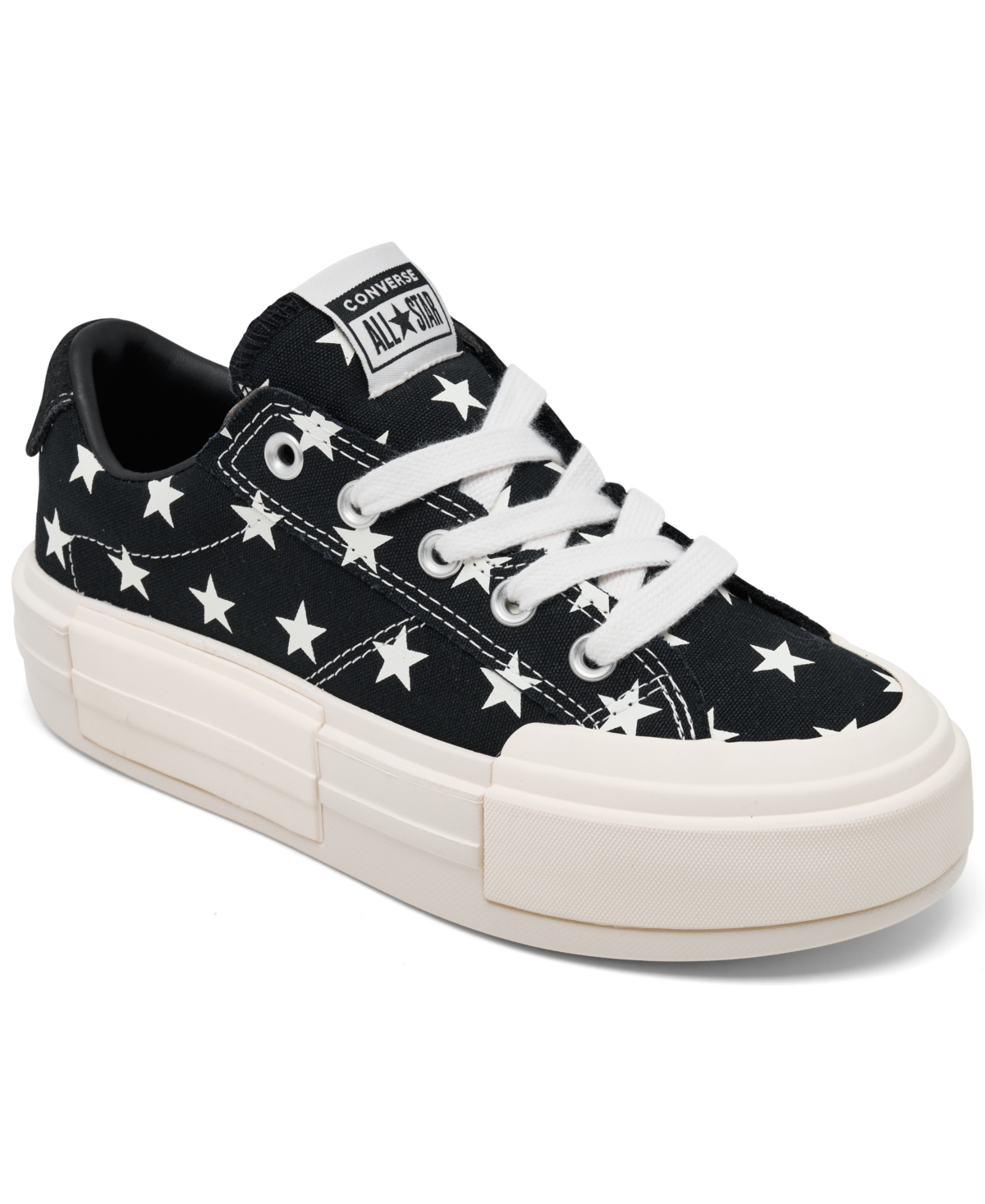 Women's Chuck Taylor All Star Cruise Archive Stars Casual Sneakers from Finish Line - Black, Vintage White