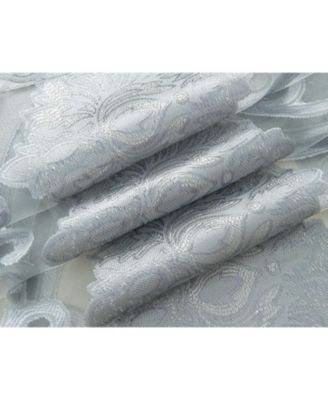 Organza Sheer Milawi Complete 5 Piece Window Curtain Set