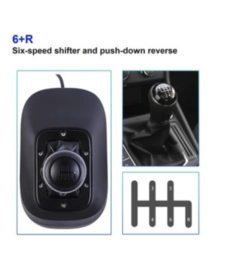 Six-Speed Gear Shifter for Logitech G29 Driving Force – High-Performance H-Pattern with Push-Down Reverse, Durable Build & Secure Mounting Clamp