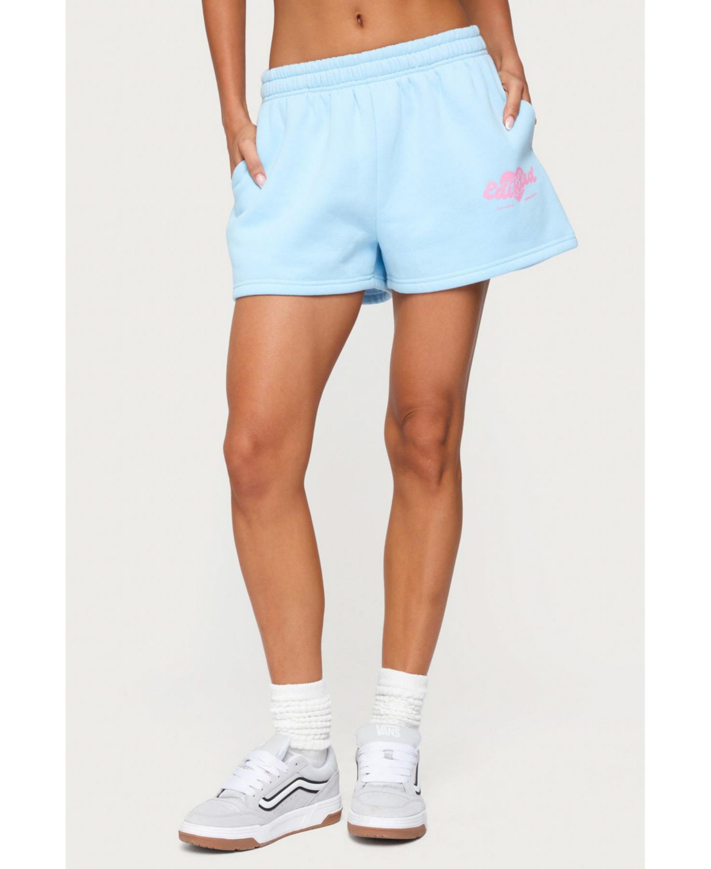 Женские шорты We'Re Edikted Sweat Shorts, цвет: Светлый синий — фото 1