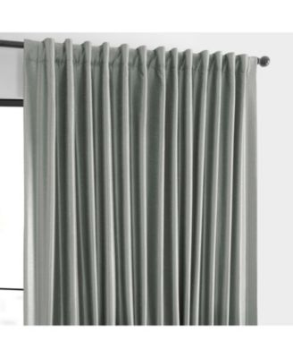 Extra Wide Vintage Textured Faux Dupioni Silk Blackout Curtain