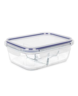 2-Pack Three Compartment Glass Storage Set