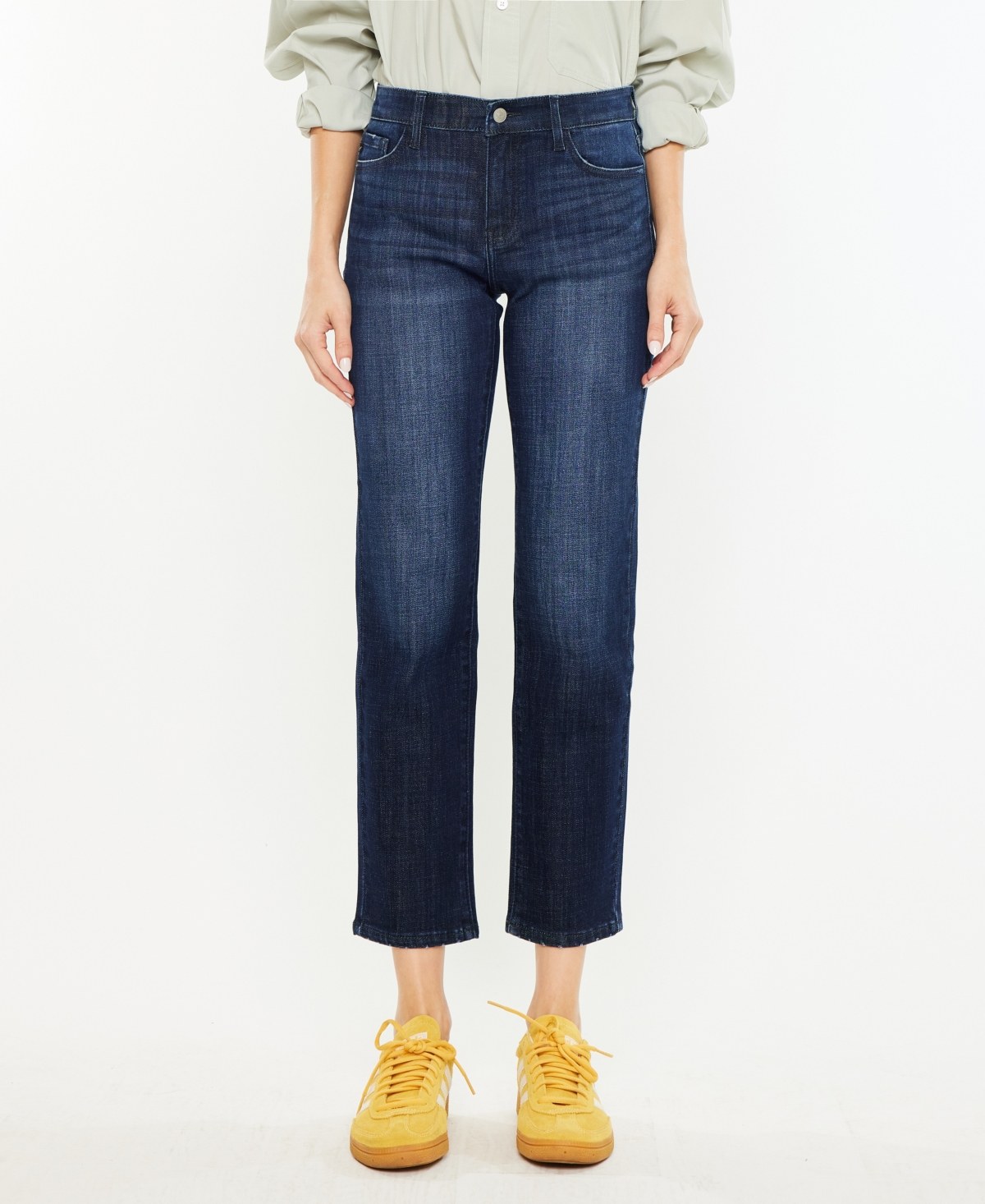 Women's Mid Rise Boyfriend Jeans - Dark Wash