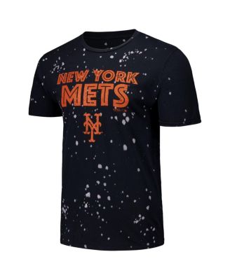 Threads Men's Black/White New York Mets Splatter T-Shirt