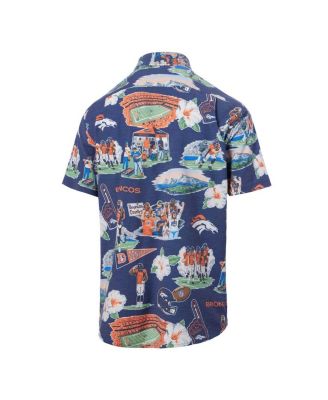 Men's Navy Denver Broncos Scenic Button-Down Shirt