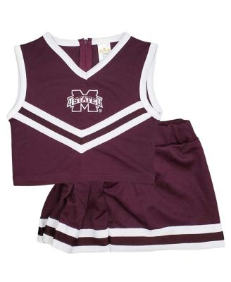 Little King - Big Girls 2-Piece Maroon Mississippi State Bulldogs Cheer Set