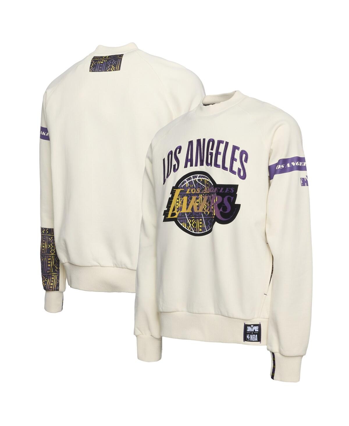 x Nba Men's Cream Los Angeles Lakers Culture Hoops Collection Premium Pullover Sweatshirt - Cream