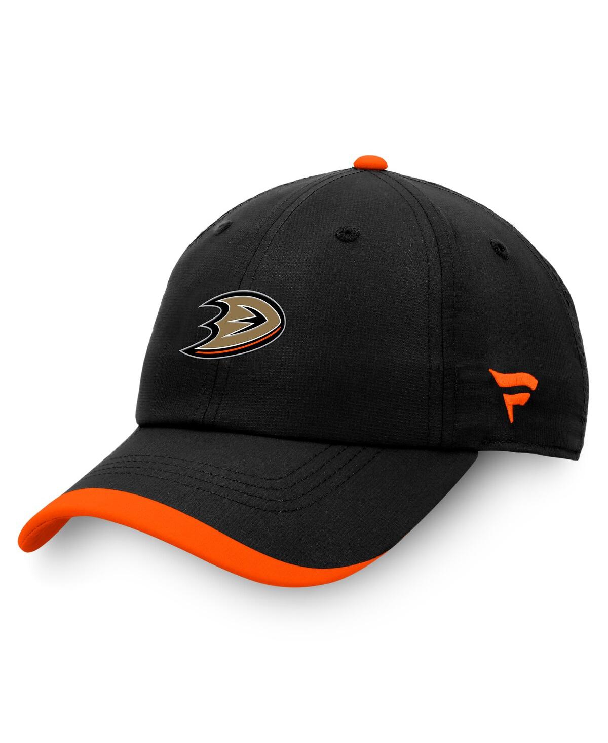 Fanatics Men's Black Anaheim Ducks Authentic Pro Rink Pinnacle Adjustable Hat In Black