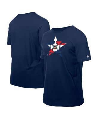 New Era - Men's Navy Houston Astros Dominican Republic Flag Logo T-Shirt