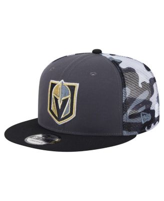New Era - Men's Gray/Black Vegas Golden Knights Camo Meshback 9FIFTY Snapback Hat