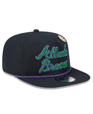 Men's Navy Atlanta Braves 2025 Big League Chew Golfer Snapback Hat
