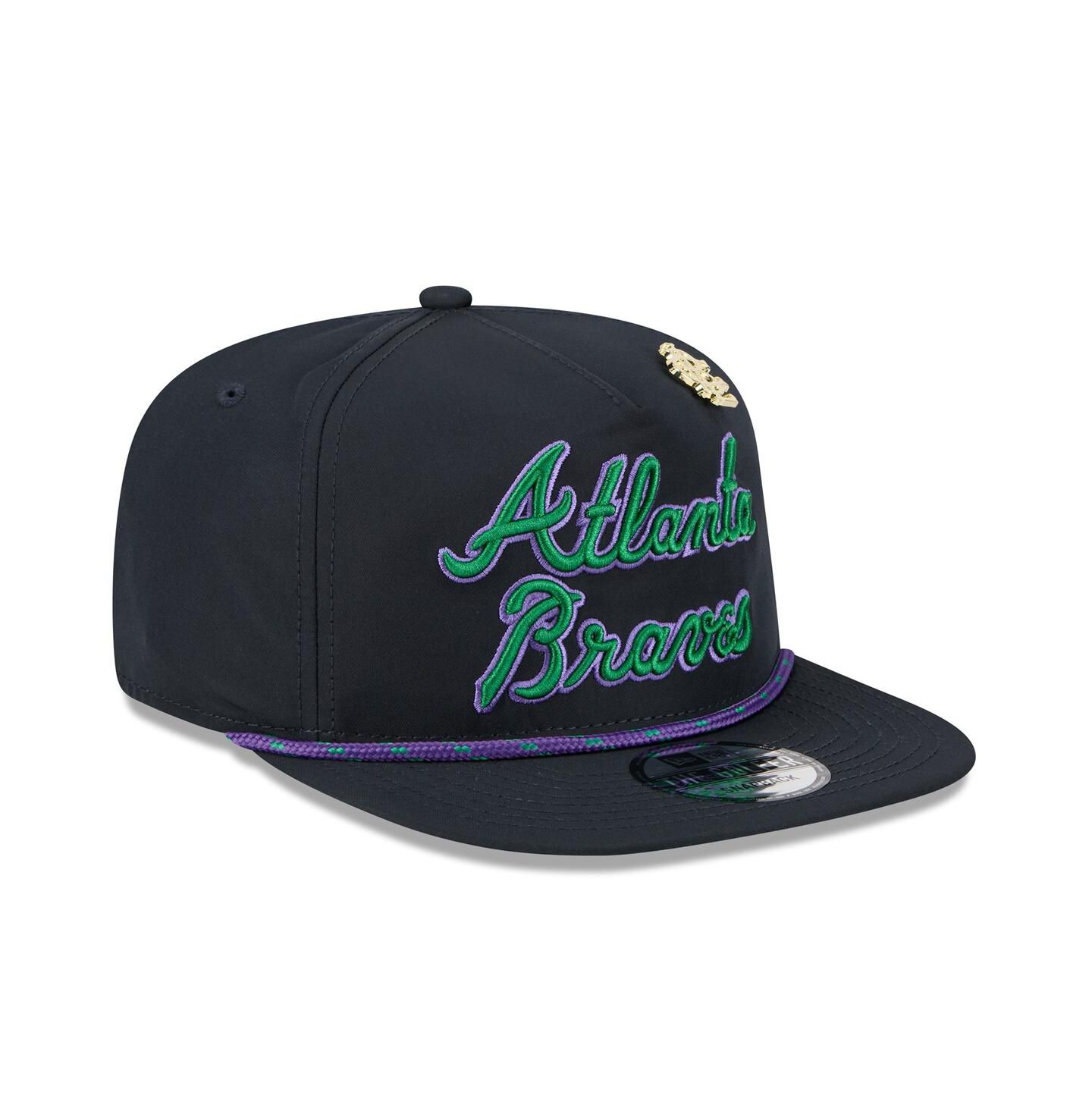Мужская кепка New Era Navy Atlanta Braves 2025 Big League Chew Golfer Snapback Hat — фото 3