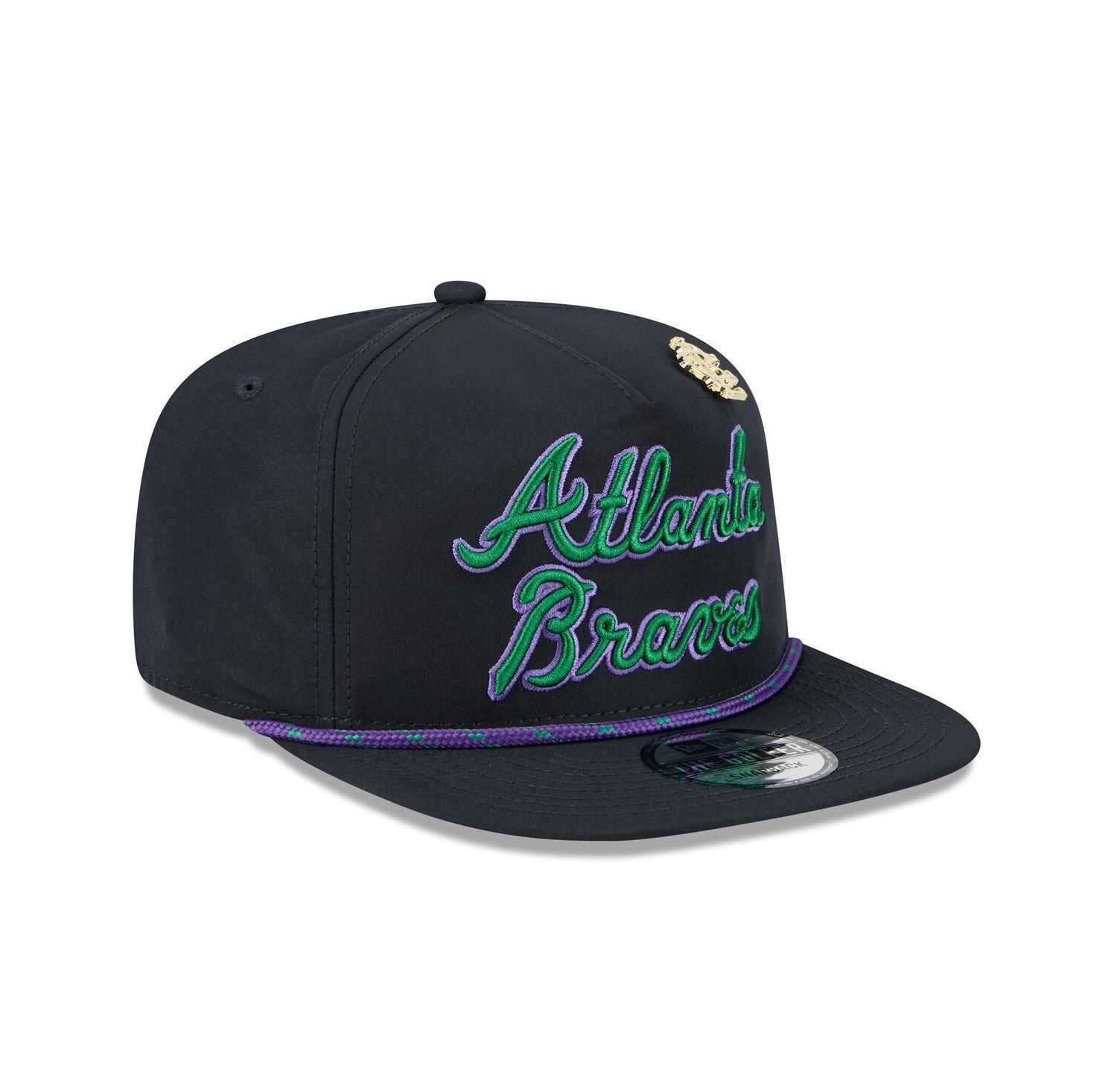 Men's Navy Atlanta Braves 2025 Big League Chew Golfer Snapback Hat