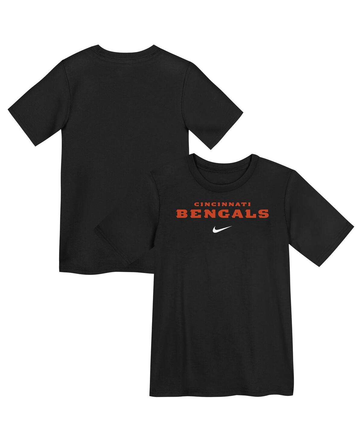 Nike Preschool Black Cincinnati Bengals Wordmark T-shirt In Black