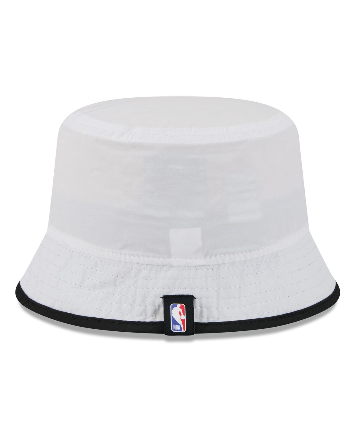 New Era Men's White/black Miami Heat 2025 Nba Draft Nylon Bucket Hat In Multi