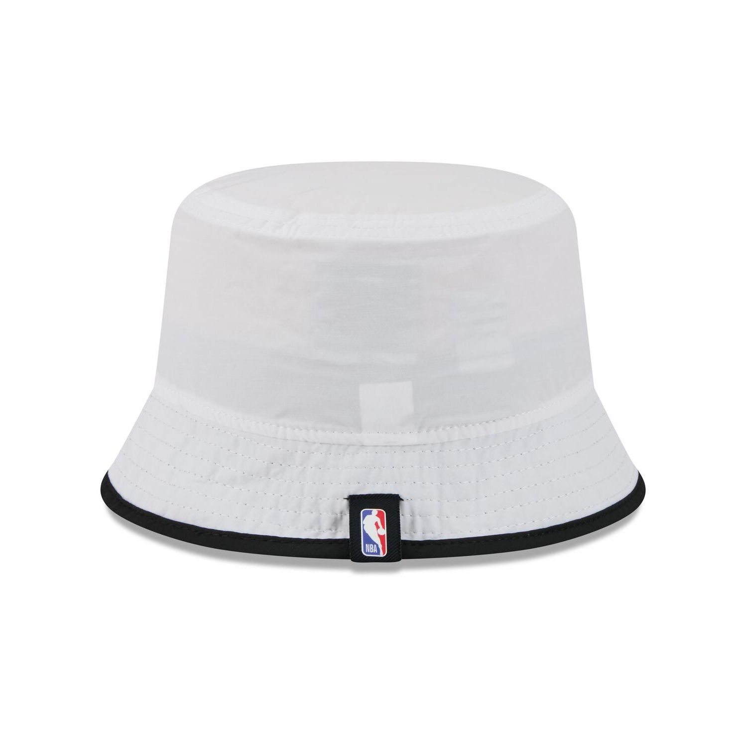 Men's White/Black Miami Heat 2025 NBA Draft Nylon Bucket Hat