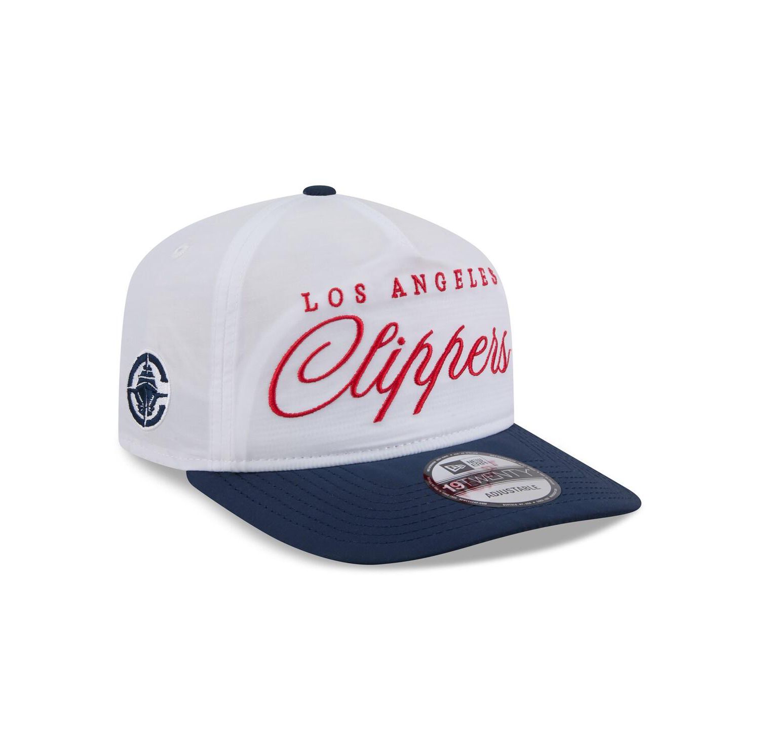 Men's White/Navy LA Clippers 2025 NBA Draft On-Stage Nylon 19TWENTY Adjustable Hat