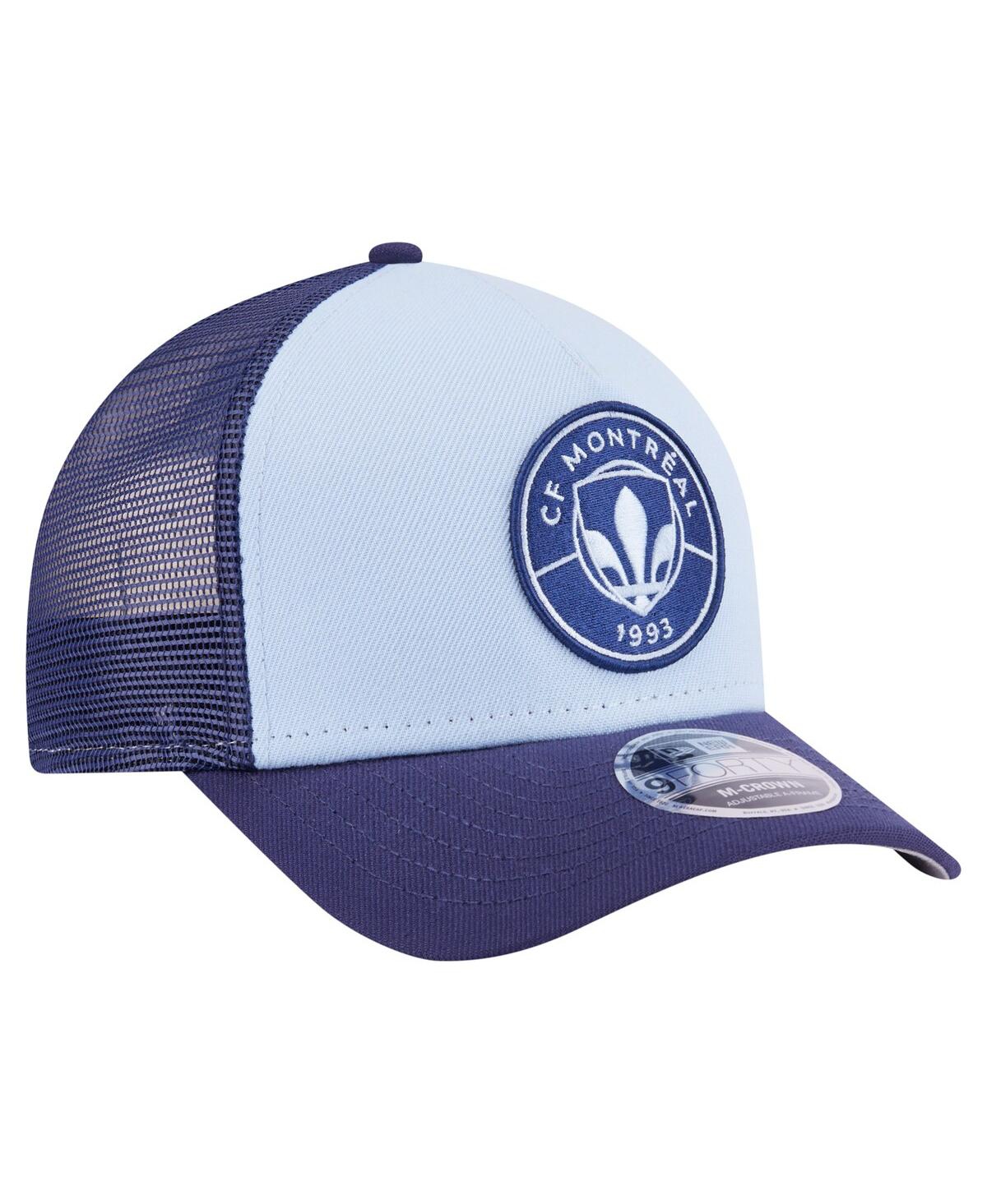 New Era Men's Light Blue Cf Montreal Color Pack 9forty M-crown A-frame Adjustable Trucker Hat In Blue