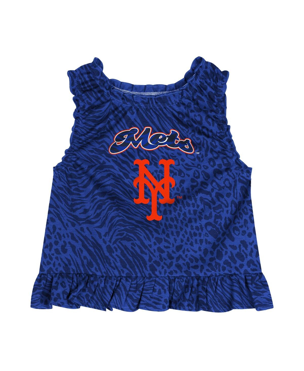 Outerstuff Big Boys And Girls Blue New York Mets Playground Dress Bloomers Set In Blue